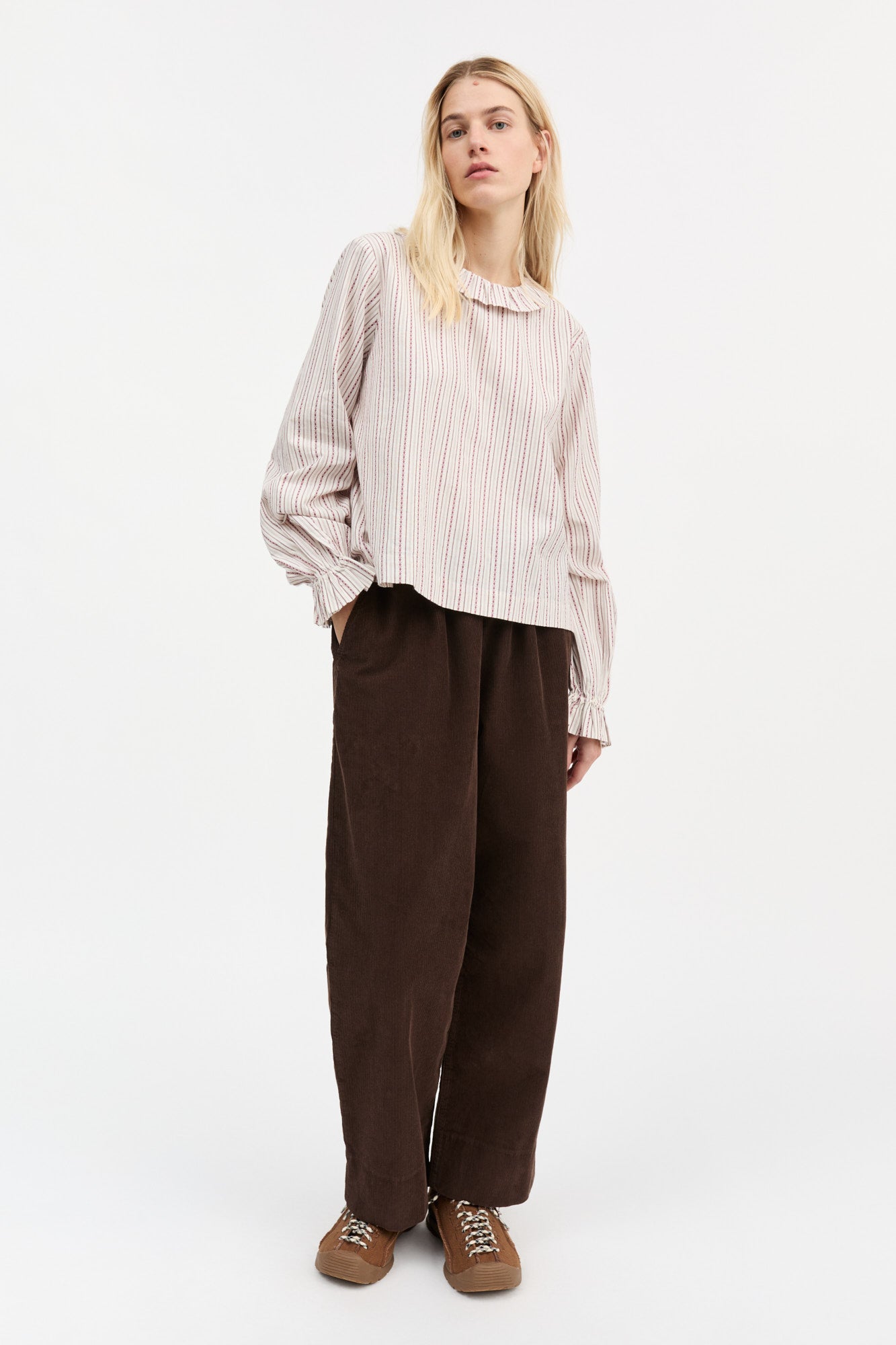 Skall Studio Cornflower blouse Blouse Raspberry/Cream stripe